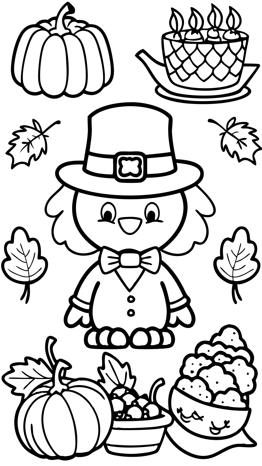 coloriages pour enfants pour Thanksgiving